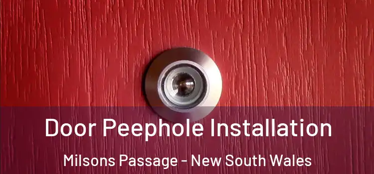 Door Peephole Installation Milsons Passage - New South Wales