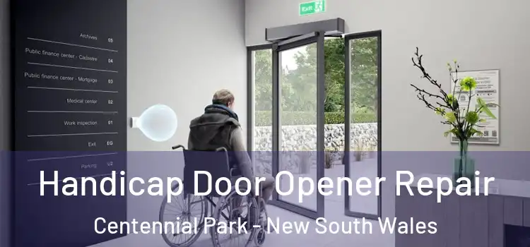 Handicap Door Opener Repair Centennial Park - New South Wales